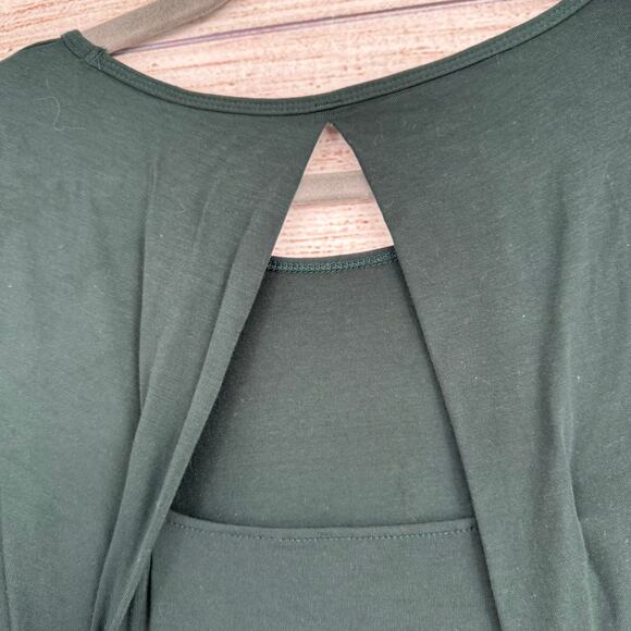 On Cloud Active-T Breathe Open Back Running Shirt Womens XS Green - Picture 5 of 8